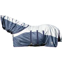 HKM Rain Pferdedecken Dunkelblau/Grau 135