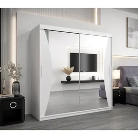 abiks möbel Schwebetürenschrank MONACO 200 x 200 x 62 cm Weiß
