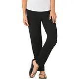 TRIGEMA Fleecehose "TRIGEMA Leichte Fleece-Freizeithose", Damen, Gr. L, US-Größen, schwarz, 100% Polyester, Basic, Hosen Fleecehose