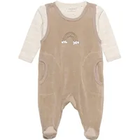 FIXONI Kinder Langarmbody "Body LS w.Velour Romper" in Braun | Gr.: 50