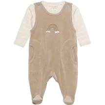 FIXONI Kinder Langarmbody "Body LS w.Velour Romper" in Braun | Gr.: 50
