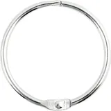 Spirella Duschvorhangringe 12 Stück Chrom Ringo Small - Passend für alle gängigen Duschvorhangstangen Silber gebürstet - Silber