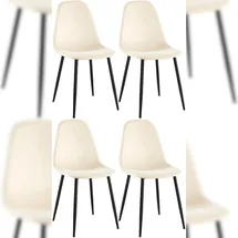 CLP 4er Set Esszimmerstühle Napier creme Samt