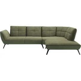 otto home Ecksofa OTTO HOME "Mikado L-Form", grün (olive), B:297cm H:88cm T:245cm, 100% Polyester, Sofas, Ecksofa, inkl. Sitztiefenverstellung und Armteilverstellung, Topseller