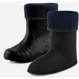 Ladeheid Kinder Mädchen Jungen Wärmende Stiefelsocken für Gummistiefel Innenschuh KL058 (Schwarz, 32 EU). - 32