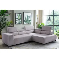 Ecksofa EXXPO - SOFA FASHION "VITTORIO", braun, B:308cm H:73cm T:203cm, Sofas, inkl. Kopfteil- und Sitztiefenverstellung, wahlweise mit Bettfunktion