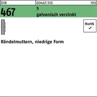 Industrial Quality Supplies DIN 467 Rändelmuttern 5 M 5