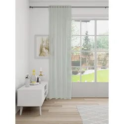 Gardine HOMING "Kader" Gr. 1, weiß, B:140cm H:245cm, Polyester, Gardinen, Fertigschal