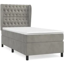 vidaXL Boxspringbett 100 x 200 cm Hellgrau