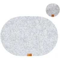 MIQIO Platzset waschbar, aus Filz, hellgrau, 44 x 29 cm