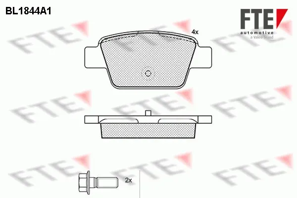 FTE Bremsbelagsatz, Scheibenbremse 9010423 Hinterachse für LANCIA Fiat