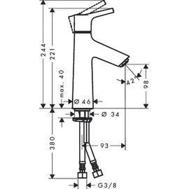 Hansgrohe Talis S 100 LowFlow Einhandmischer DN 15 (72025000)