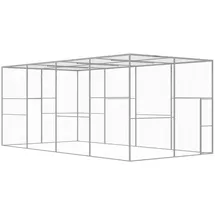 vidaXL Katzenkäfig 6x3x2,5 m Verzinkter Stahl