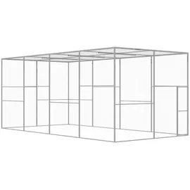 vidaXL Katzenkäfig 6x3x2,5 m Verzinkter Stahl
