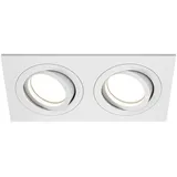 Maytoni Einbauleuchte Atom, weiß, 2-flammig, 17,5 x 9,2 cm CE, schwenkbar, verstellbare Spotlights, Lampen & Leuchten, Innenbeleuchtung, Spots - 2 Jahre Gewährleistung - mind. 14 Tage Rückgaberecht - Weiß