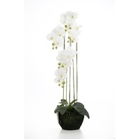 Kunstpflanze FINK Kunstblume Orchidee - weiß - H. 3,3cm x B. 28cm, Fink weiß