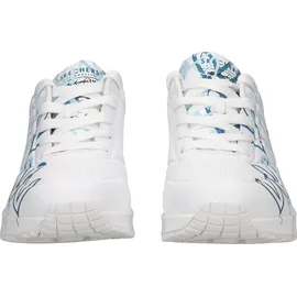 SKECHERS UNO Spread The Love Damen Weite M Weiß/Blau/Türkis 37