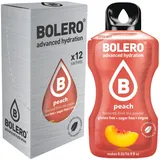 (165,28€/kg) 12 Sticks Bolero Pfirsich Peach Pulver Getränkepulver zuckerfrei