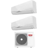 Riello - klimagerät dual split inverter aaria plus serie 12+12 mit aaria multi 250 p r-32 wi-fi optional 12000+12000