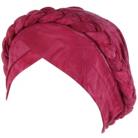 Kopftuch Damen Muslim Turban Headwrap Stretch Beanie Mütze Schal Turban Wrap Cap Sommer Elegan Kopftücher Bandana Indien Hut Kopfbedeckung für Chemo,Haarausfall Krebs,Chemotherapie,Make u Rose Red