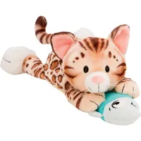 NICI Kuscheltier Katze Bengal mit Fisch 30 cm Braun