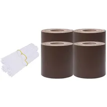 vidaXL Sichtschutz 35 x 19 cm Braun PVC 4 St.