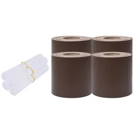 vidaXL Sichtschutz 35 x 19 cm Braun PVC 4 St.