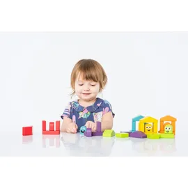 Cubika 14866 Bunte Häuser - Holzbausatz 30 Teile