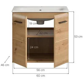xonox.home Waschtisch Ice X86G2736 Artisan-Eiche Dekor