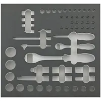 Fortis Werkzeugmodul 2/3 leer Steckschlüssel 1/4"+1/2"