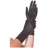 Franz Mensch Hygostar Safe Long | Latex- und puderfrei, schwarz, 7/S, 30cm, 100 Stück, Einweghandschuhe, extra lang und robust, langer Schaft