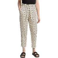 Tom Tailor Loose Fit Paperbag Hosen - Natural Zig