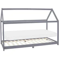 ML-Design Hausbett 90 x 200 cm Kiefer grau