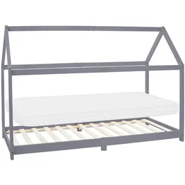 ML-Design Hausbett 90 x 200 cm Kiefer grau