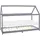 ML-Design Hausbett 90 x 200 cm Kiefer grau