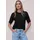 STREET ONE T-Shirt mit Rundhals, im Strick-Look - schwarz,