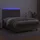 vidaXL Boxspringbett mit Matratze & LED Grau 140x200 cm Kunstleder