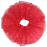 SOIMISS Mädchen Tutu Rock Tüll Glitter Star Prinzessin Ballett Kleid Ballett Tanzen Kleid Geburtstag Party Kostüm für Kleinkind Mädchen Kid Rot - M