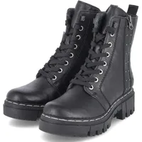 Rieker 74044-00 Schnürstiefel Synthetik Damen schwarz Gr. 36