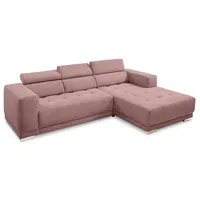 SOMETA Ecksofa Cocoon Cord Rosa