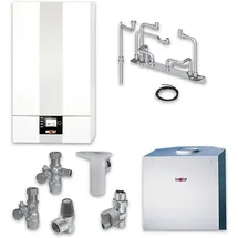 WOLF-Garten Wolf Paket Brennwerttherme CGB-2-14 Speicher CSW-120, BM-2, Aufputz, 8615008F04
