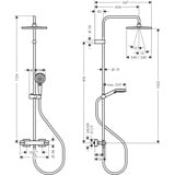 Hansgrohe Vernis Shape Duschsystem, Thermostat,