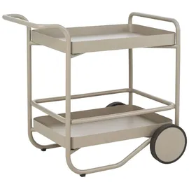 Brafab Garten-Servierwagen Trolly, Khaki - aus Aluminium, mit Rollen