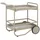 Brafab Garten-Servierwagen Trolly, Khaki - aus Aluminium, mit Rollen