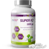 Vita2You Super K2-1200μg Vitamin K2 - Original vitaMK7® - (Natürliches MK-7) mit MK-4 >99% All Trans - 120 Kapseln - Hochdosiert - Premium Qualität