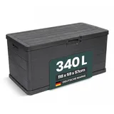 Kreher Kissenbox 340 Liter Holz Optik Anthrazit