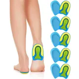 Toaren 5 Paare Fersensporn Einlagen(Größe L) Fersenpolster aus Silikongel,Fersenkissen Orthopädisch,Damen Herren,Fersen Gelkissen,Soft Gel Einlegesohlen zur Linderung von Plantarfasziitis&Fersensporn