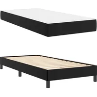 VidaXL Bettrahmen mit Matratze Schwarz 90 x 200 cm