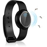 Mückenschutz Armbänder, Ultraschall Anti Mücken Mückenuhr anti Moskito Band Repellent Armbänder Insektenschutz, Wasserdicht USB Wiederaufladbar Ultraschall Mückenschutz Uhr (schwarz)