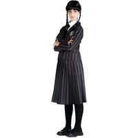 Ciao- Wednesday Addams Nevermore Academy school uniform costume disguise fancy dress girl official Wednesday (Size M) with wig